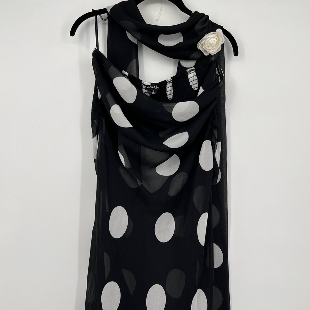 RARE For Love and Lemons Justina Sheer Maxi Gown Scarf Set Coverup Large - Picture 8 of 14